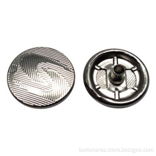 Spring Snap Button, Shiny Nickel Color
